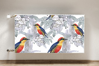 Capa magnética para radiador pássaros pintados