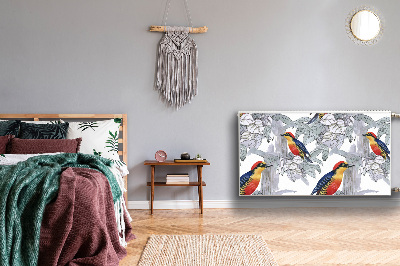 Capa magnética para radiador pássaros pintados