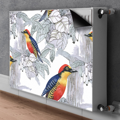 Capa magnética para radiador pássaros pintados