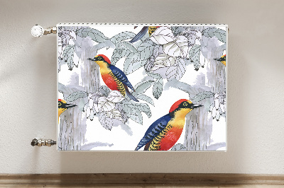Capa magnética para radiador pássaros pintados