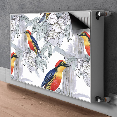 Capa magnética para radiador pássaros pintados