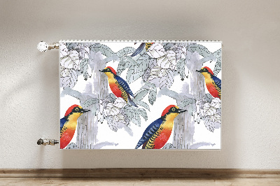 Capa magnética para radiador pássaros pintados