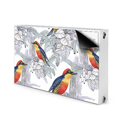Capa magnética para radiador pássaros pintados