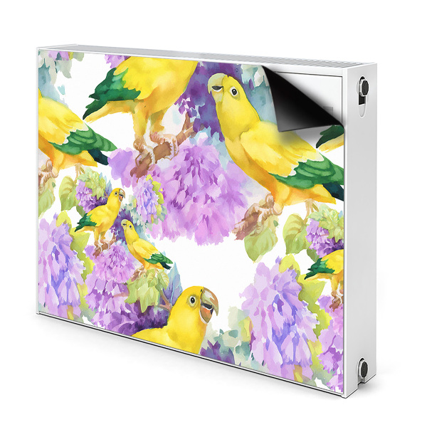 Cobertura magnética para radiador Papagaios amarelos