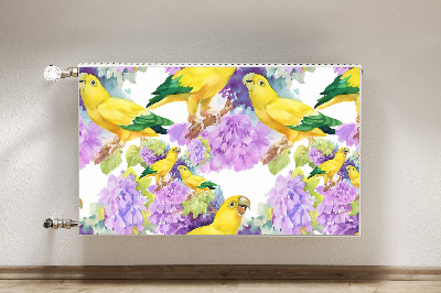 Cobertura magnética para radiador Papagaios amarelos