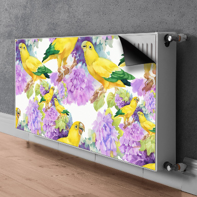 Cobertura magnética para radiador Papagaios amarelos