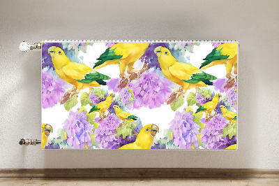 Cobertura magnética para radiador Papagaios amarelos