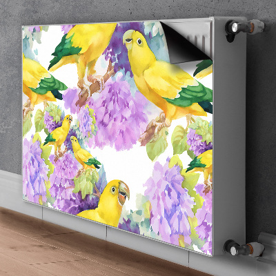 Cobertura magnética para radiador Papagaios amarelos