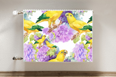 Cobertura magnética para radiador Papagaios amarelos