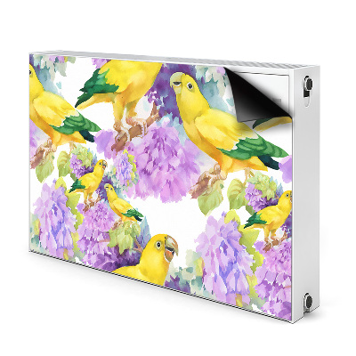 Cobertura magnética para radiador Papagaios amarelos