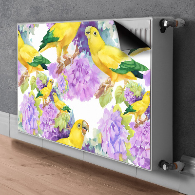 Cobertura magnética para radiador Papagaios amarelos