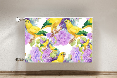 Cobertura magnética para radiador Papagaios amarelos