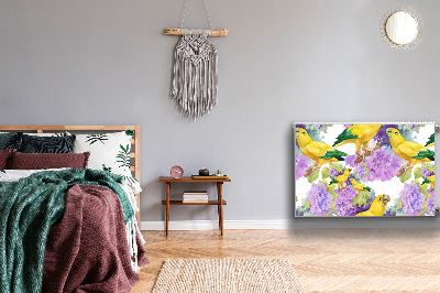 Cobertura magnética para radiador Papagaios amarelos