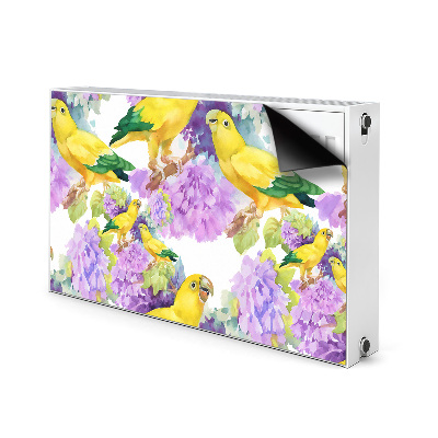 Cobertura magnética para radiador Papagaios amarelos