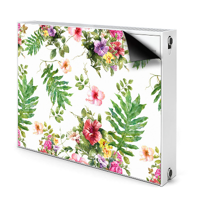 Cobertura magnética para radiador Folhas e flores