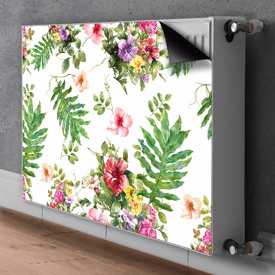 Cobertura magnética para radiador Folhas e flores