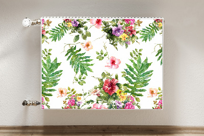 Cobertura magnética para radiador Folhas e flores