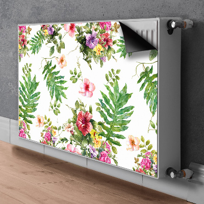Cobertura magnética para radiador Folhas e flores