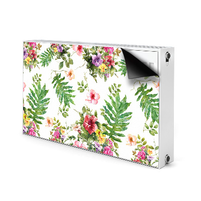 Cobertura magnética para radiador Folhas e flores