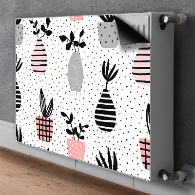 Capa magnética para radiador Flores em vasos