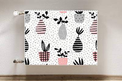 Capa magnética para radiador Flores em vasos