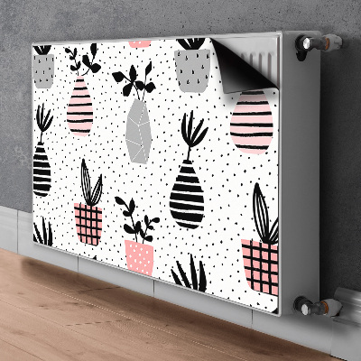 Capa magnética para radiador Flores em vasos