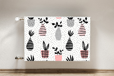 Capa magnética para radiador Flores em vasos