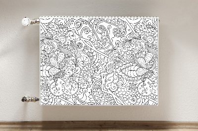 Capa magnética para radiador Padrão abstrato