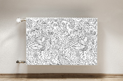 Capa magnética para radiador Padrão abstrato