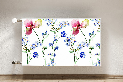 Cobertura magnética para radiador Flores pintadas