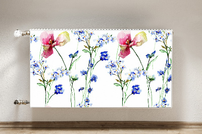 Cobertura magnética para radiador Flores pintadas