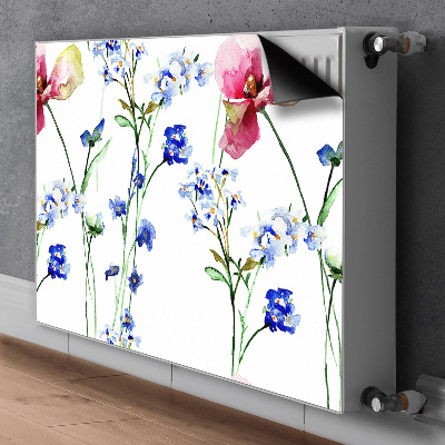 Cobertura magnética para radiador Flores pintadas