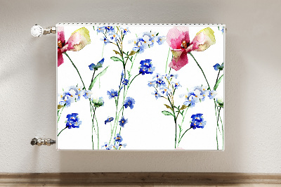 Cobertura magnética para radiador Flores pintadas