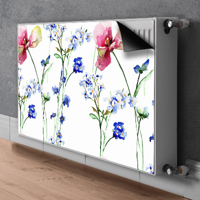 Cobertura magnética para radiador Flores pintadas