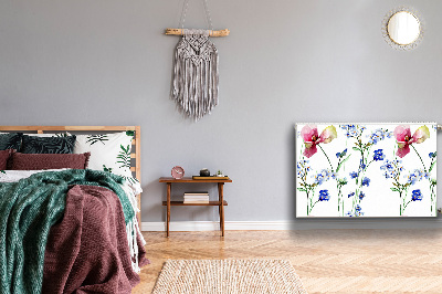 Cobertura magnética para radiador Flores pintadas