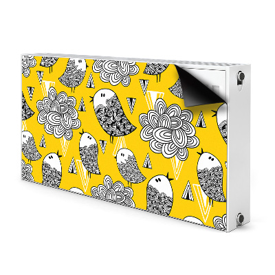 Cobertura magnética para radiador Pássaros rabiscados