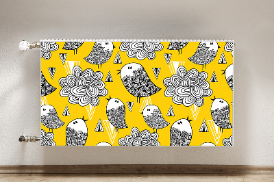 Cobertura magnética para radiador Pássaros rabiscados