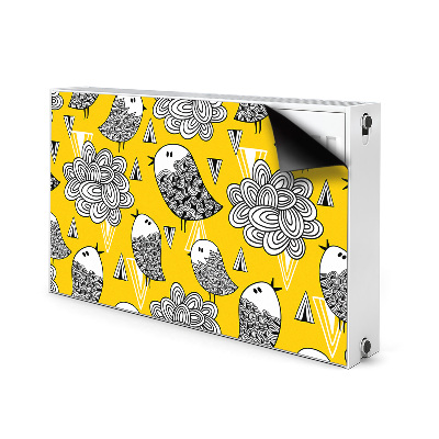 Cobertura magnética para radiador Pássaros rabiscados