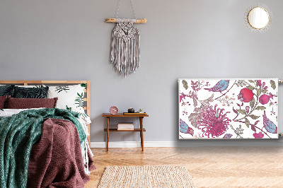 Cobertura magnética para radiador Pássaros e flores