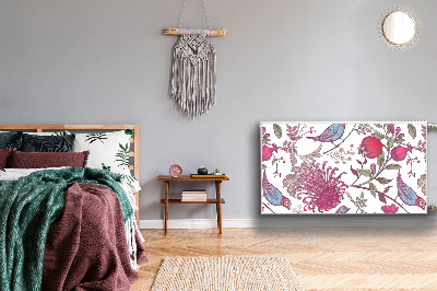 Cobertura magnética para radiador Pássaros e flores