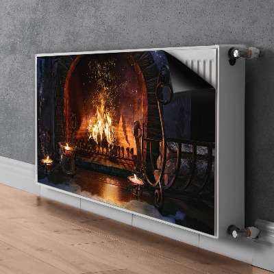 Cobertura magnética para radiador Lareira de inverno
