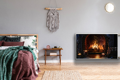 Cobertura magnética para radiador Lareira de inverno