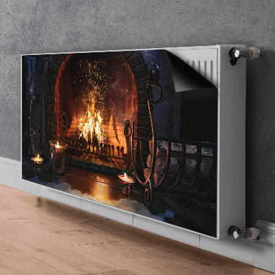 Cobertura magnética para radiador Lareira de inverno