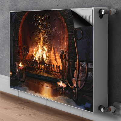 Cobertura magnética para radiador Lareira de inverno