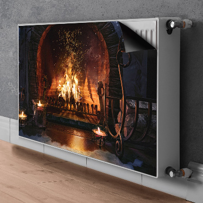 Cobertura magnética para radiador Lareira de inverno