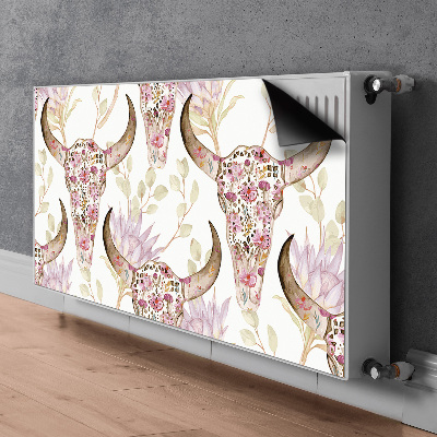 Cobertura magnética para radiador Caveira com flores