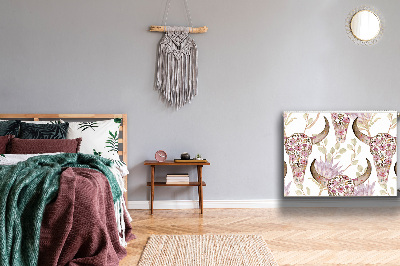 Cobertura magnética para radiador Caveira com flores