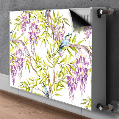 Cobertura magnética para radiador Pássaros em um galho