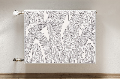 Cobertura magnética para radiador Folhas de bananeira