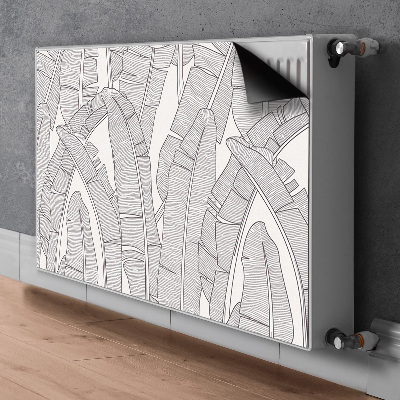 Cobertura magnética para radiador Folhas de bananeira